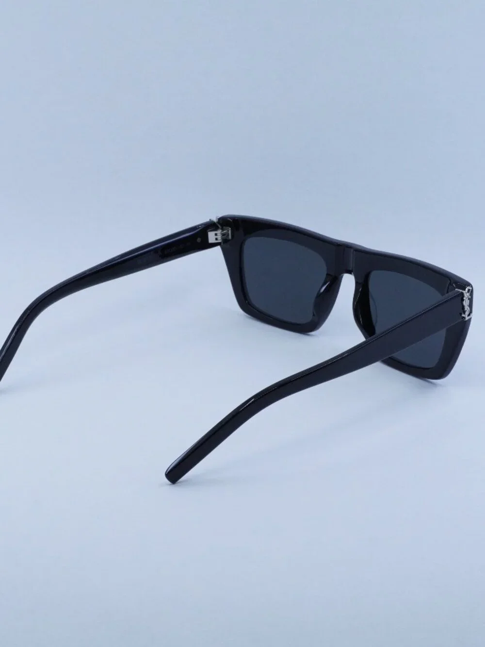 Saint Laurent SLM131 001 Rectangle Unisex Sunglasses - Black